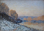 Alfred Sisley The Seine at Bougival in Winter, 1872 oil painting reproduction