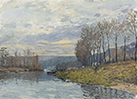 Alfred Sisley The Seine at Bougival, 1873 oil painting reproduction