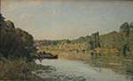 Alfred Sisley The Seine at Bougival, Morning, 1873 oil painting reproduction