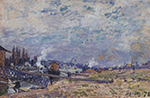 Alfred Sisley The Seine at Grenelle, 1878 oil painting reproduction
