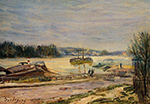 Alfred Sisley The Seine near Saint-Cloud, High Water, 1879 oil painting reproduction