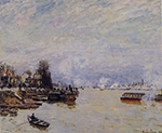 Alfred Sisley The Seine, View from the Quay de Pont du Jour oil painting reproduction