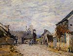 Alfred Sisley The Village Street at Louveciennes oil painting reproduction