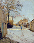 Alfred Sisley The Village Street in Winter oil painting reproduction