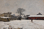 Alfred Sisley Under the Snow - the Farmyard at Marly-le-Roi, 1876 oil painting reproduction