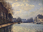 Alfred Sisley View of the Canal St. Martin, 1870 oil painting reproduction