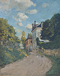 Alfred Sisley View of the Rue De Moubuisson, Louveciennes, 1874 oil painting reproduction