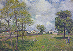 Alfred Sisley View of the Village, 1885 oil painting reproduction