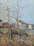 Alfred Sisley Village at the Edge of the Forest, Sun, 1872 oil painting reproduction