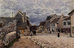 Alfred Sisley Village Street - Grey Weather oil painting reproduction
