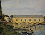 Alfred Sisley Waterworks at Bougival, 1873 oil painting reproduction