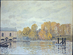 Alfred Sisley Waterworks at Marly, 1876 oil painting reproduction