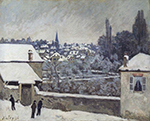 Alfred Sisley Winter at Louveciennes, 1876 oil painting reproduction