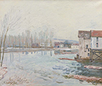Alfred Sisley Winter in Moret, 1891 oil painting reproduction