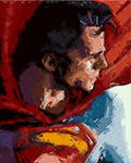 Superman Looks Away painting for sale