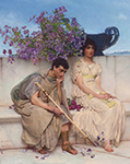 Lawrence Alma-Tadema Lesbia and Sparrow oil painting reproduction