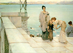 Lawrence Alma-Tadema A Difficult Line from Horace  oil painting reproduction