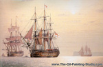 The Active 38 Gun Frigate painting for sale