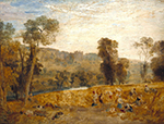 J.M.W. Turner Cassiobury Park, Reaping, 1807 oil painting reproduction