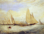 J.M.W. Turner East Cowes Castle, the Seat of J. Nash, Esq., the Regatta Beating to Windward, 1828 oil painting reproduction