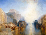 J.M.W. Turner Harbour with Town and Fortress, 1826 oil painting reproduction