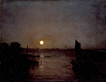J.M.W. Turner Moonlight, a Study at Millbank, 1797 oil painting reproduction