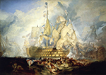 J.M.W. Turner The Battle of Trafalgar, 21 October 1805, 1823-24 oil painting reproduction