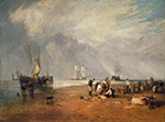 J.M.W. Turner The Fish Market at Hastings Beach, 1810 oil painting reproduction