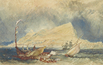 J.M.W. Turner The Rock of Gibraltar, with Shipping in the Foreground oil painting reproduction