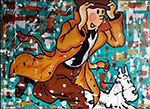 Tintin Graffiti 2 painting for sale
