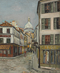 Maurice Utrillo Norvins Street and Sacre-Coeur, 1914 oil painting reproduction