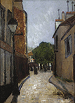 Maurice Utrillo Norvins Street and Tertre Square at Montmartre oil painting reproduction
