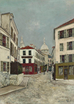 Maurice Utrillo Norvins Street at Montmartre, 1910 oil painting reproduction