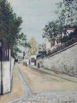 Maurice Utrillo Norvins Street at Montmartre, 1915 oil painting reproduction