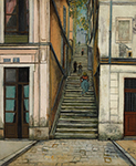 Maurice Utrillo Passage Cottin, Montmartre, 1922 oil painting reproduction