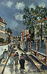 Maurice Utrillo Street in Paris oil painting reproduction