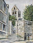 Maurice Utrillo The Church in Auvers-sur-Oise, 1933 oil painting reproduction