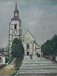 Maurice Utrillo The Church of Moulins (Somme) oil painting reproduction