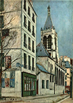 Maurice Utrillo The Church of St. Severin oil painting reproduction