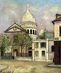 Maurice Utrillo The Church Saint-Pierre and the Coupola of Sacre-Coeur, 1911 oil painting reproduction