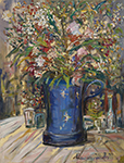 Maurice Utrillo The Vase of Flowers on the Table, 1936 oil painting reproduction