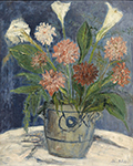Maurice Utrillo The Vase with Arums and Dahlias, 1932 oil painting reproduction