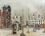 Maurice Utrillo Abbesses Square at Montmartre, 1931 oil painting reproduction