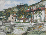 Maurice Utrillo Bessines (Haute-Vienne), Moulin de Lavaugrasse, 1923 oil painting reproduction