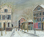 Maurice Utrillo Bourg-la-Reine under the Snow, 1936 oil painting reproduction