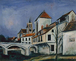Maurice Utrillo Bridge and Church oil painting reproduction