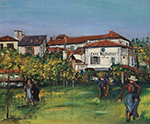 Maurice Utrillo Cafe-Restaurant at Saint-Bernard, Ain, 1926 oil painting reproduction