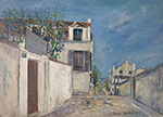 Maurice Utrillo Catholic Club of Sacre-Coeur, Mont-Cenis Street at Montmartre, 1912 oil painting reproduction