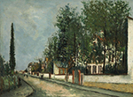Maurice Utrillo Eaubonne Street at Sannois, 1912-14 oil painting reproduction