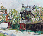 Maurice Utrillo Le Moulin de la Galette at Montmartre, 1931 oil painting reproduction